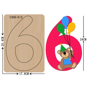 

New Happy birthday, numbers, collocation 6 Wooden die Scrapbooking C-305-0-5 Cutting Dies