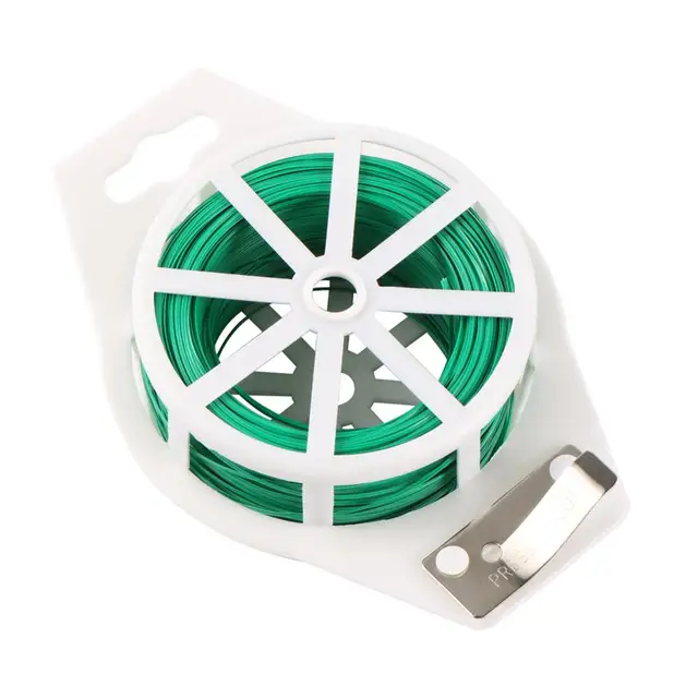 30 M Multifunkcionális Műanyag Acél Csavar Nyakkendő Erős Újrafelhasználható Kerti Virágnövények Támogató Hevederekkel Kötött Házak Fejlesztési Kábelkötegei