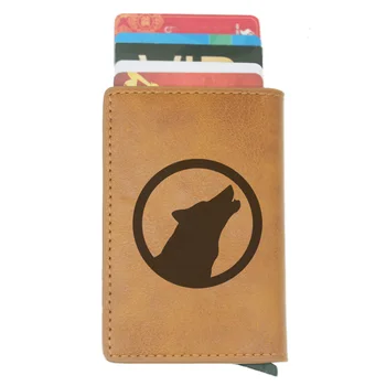 

2019 new Arrivals Wolf Men wallets rfid Blocking Small wallet For Credit Cards High Quality Leather carteira short portfel