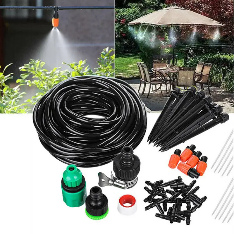 Water irrigation Kit Set Patio Mist Cooling System for Outdoor Garden garden Watering Drip Misting Kit Tool Suit