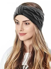 2021 Woolen Cross Cross Top Knot Elastic Hair Bands for Women Soft Solid Color Turban Headbands Women Girls Hair Accessories