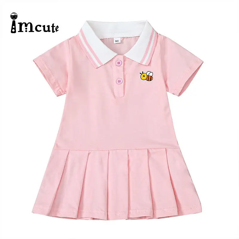 Imcute 2020 плиссированное платье для девочек детское школьное яркие цвета Детские