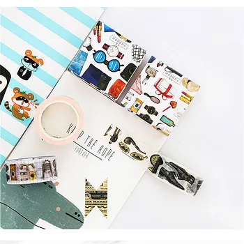 

2019 New Shine Washi Tape Cartoon Paper Colorful Sticker Lovely Creative Adhesive Tape DIY Label Masking Tape Scrapbooking