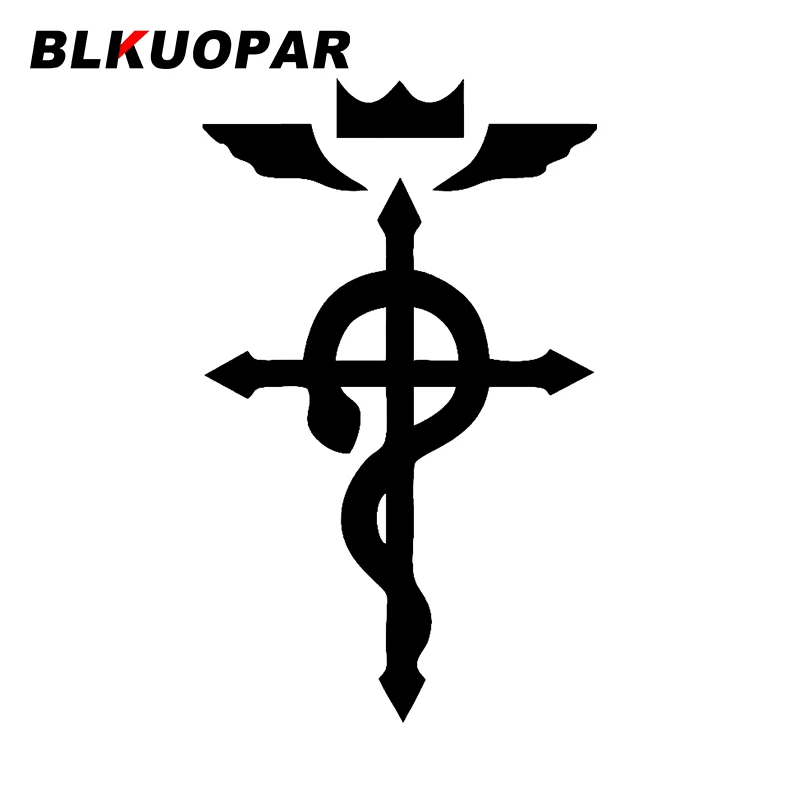 BLKUOPAR для цельнометаллического алхимика Символ Автомобиля Наклейка окклюзия