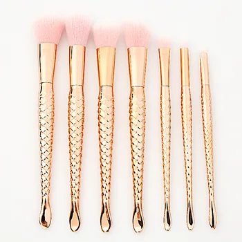 

Fashion Professional Makeup Set Brush 7 Mermaid Makeup Brush Fishtail Makeup Set Fish Scale Fish Colorful Makeup Tool