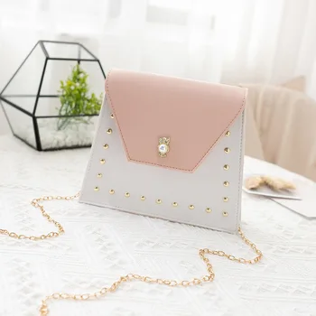 

2020 women's bag summer and Korean version of the bag cover color contrast small square bag new shoulder chain bag messenger bag