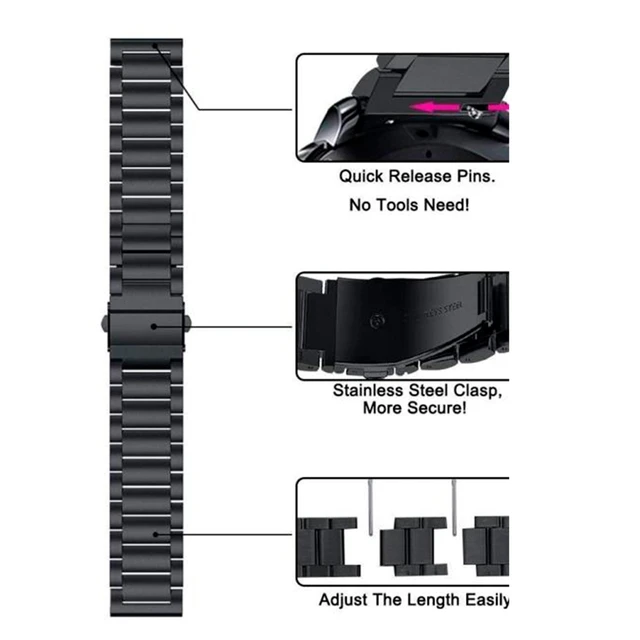 Titanium Metal Strap For Amazfit GTR 4 GTR4 / 2 3 Pro/GTR 47mm Replacement  Band 22mm Watchband Bracelet Accessories