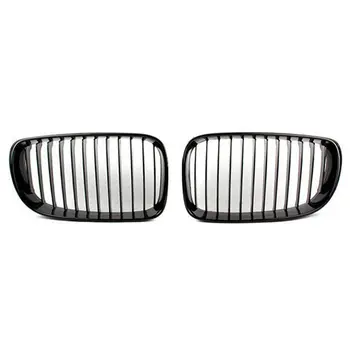 

Front Grille Shiny Gloss Black Bumper Kidney For Bmw E81 E82 E87 E88 Lci 08-11