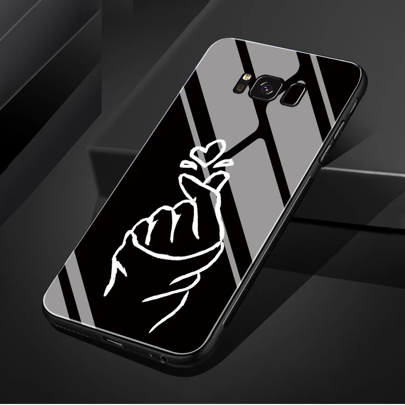 Крутой простой рисунок линии подходит для телефона из закаленного стекла для samsung Galaxy Note8 Note9 S8 S9 S10 plus - Цвет: 371