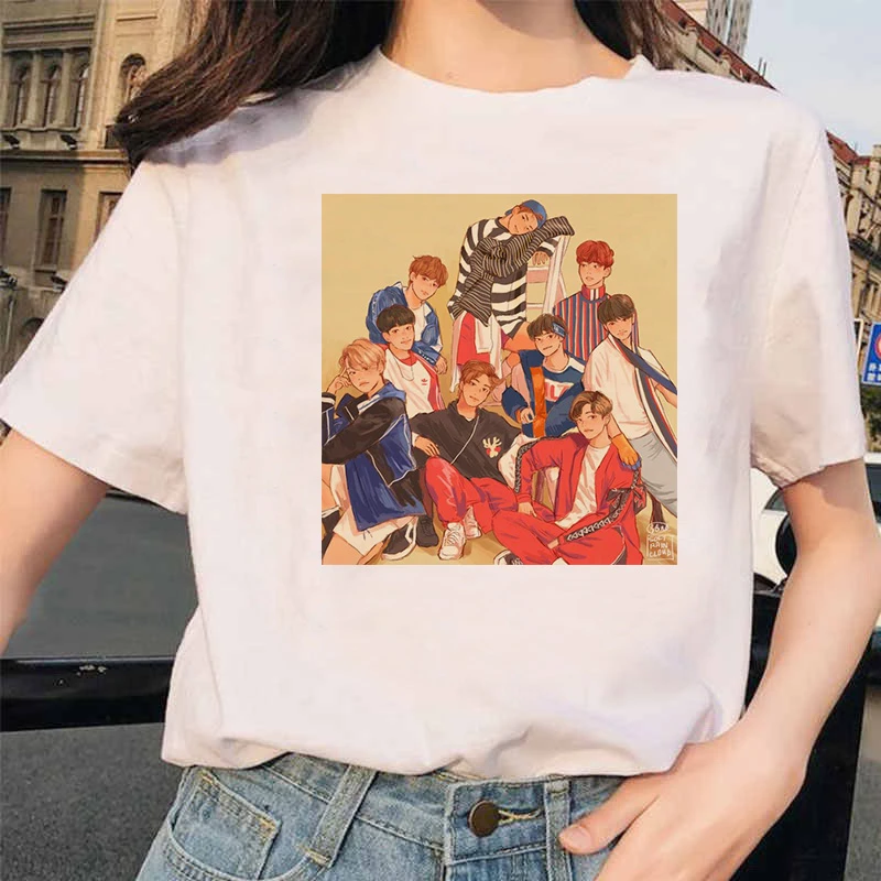 Kpop Stray Kids/Женская Футболка K Pop StrayKids, футболка в стиле хип-хоп, Корейская кавайная футболка в стиле Харадзюку, футболки в стиле хип-хоп для женщин - Цвет: 3139