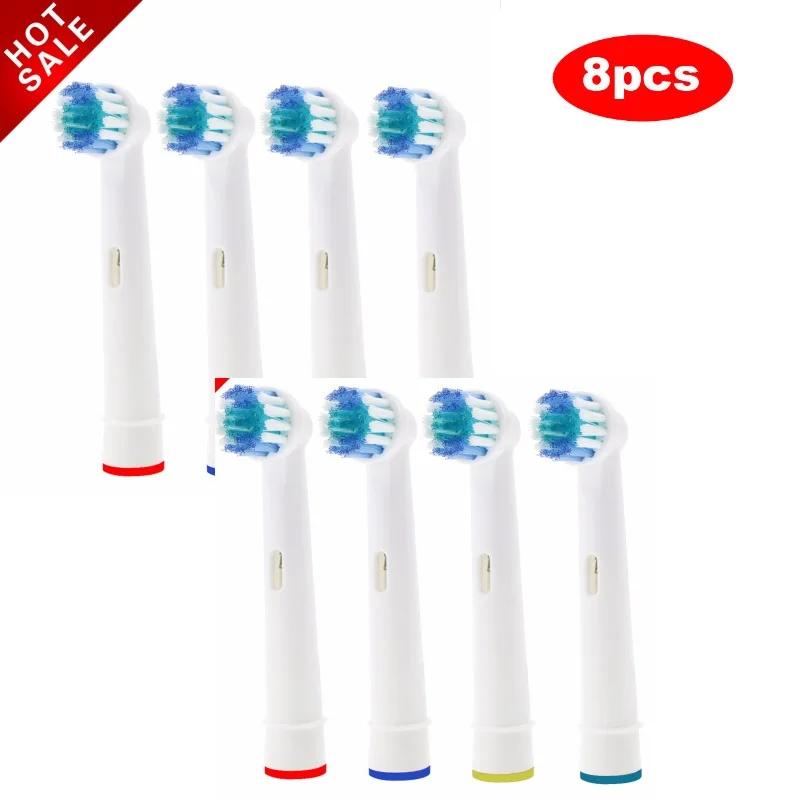 

Набор сменных насадок для Oral-B, сменные головки для электрической зубной щетки 8 шт, подходят для моделей Advance Power, Pro Health, Triumph, 3D Excel, Vitality Precision Clean