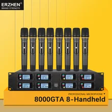 Портативный микрофон беспроводной системы для продажи UHF8 канальный нагрудный конденсатор для церкви гарнитура караоке микрофоны студия 8000G2 певцы