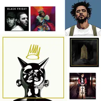

D113 J Cole Album Cover Artwork Music Art Silk Poster Canvas Decoration Print Pictures custom 24x24 27x27