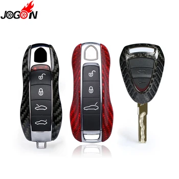 

Carbon Fiber Remote Fob Key Case Shell Cover For Porsche Panamera 970 971 Cayenne Macan Boxster Cayman 981 982 718 991 911 918