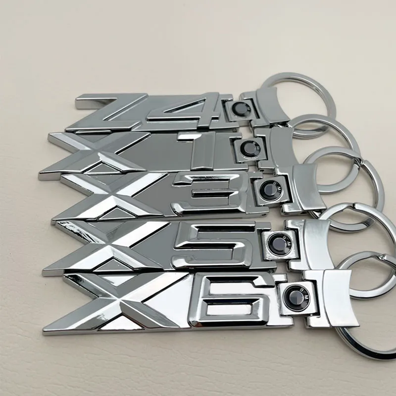 LLavero de Metal 3D con logotipo para coche, accesorios de Interior automotriz para BMW Z4 X4 X6 X1 X5 con aro| - AliExpress