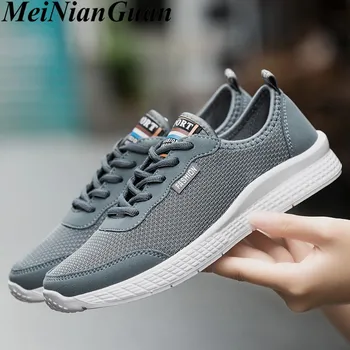 

Large Sizes Mens Sneakers Fly Weaving Summer Men's Shoes Round Toe Mens Casual Shoes Popular Man Shoe Couple Gray Brand Shoe L12