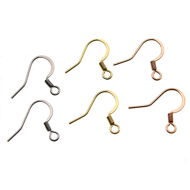 

50pcs Gold Stainless Steel Earring Hooks for Jewelry Findings & Components Earring Wires Clasps DIY Jewelry Making Accessories
