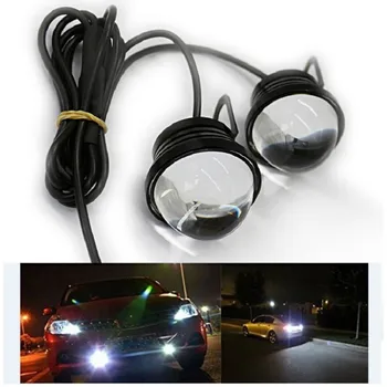 

Bigger lens Car LED Fog Reverse Light,Newest LED Eagle Eye White Light Daytime Running Tail Backup Light Car Motor License Mount