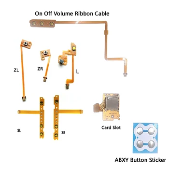 

ZR ZL L SL SR/On Off Volume Ribbon Cable/Card Slot/ ABXY Buttons Sticker Key Ribbon Flex Cable For NS/N-Switch repair cable