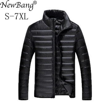 

NewBang Plus 5XL 6XL 7XL Duck Down Jacket Men's Feather Ultralight Down Jacket For Men Park Outwear With Carry Bag Overcoat