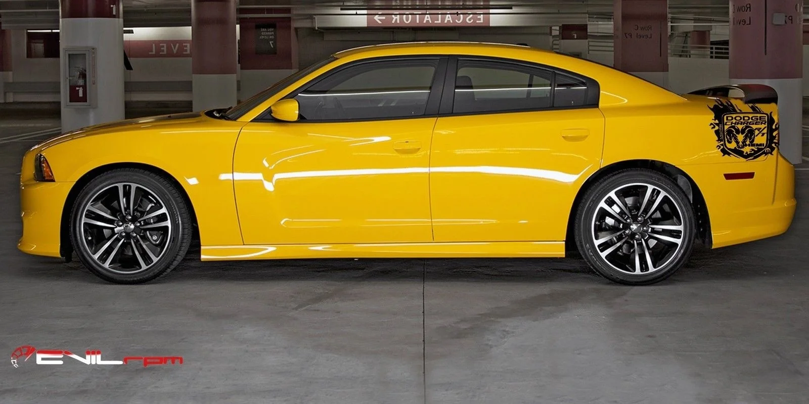 Для 2 шт./пара сторона заднее крыло графическая Наклейка для Dodge зарядное устройство на заказ RT hemi