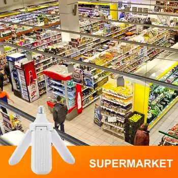 

LED Bulb Home Energy Saving High Brightness Pendant Light Foldable Fan Blade LED Garage Light