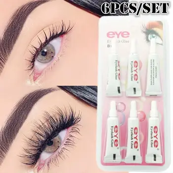 

6Pcs Practical Waterproof Eyelashes Glue False Eye Lash Extension Adhesive Paste new