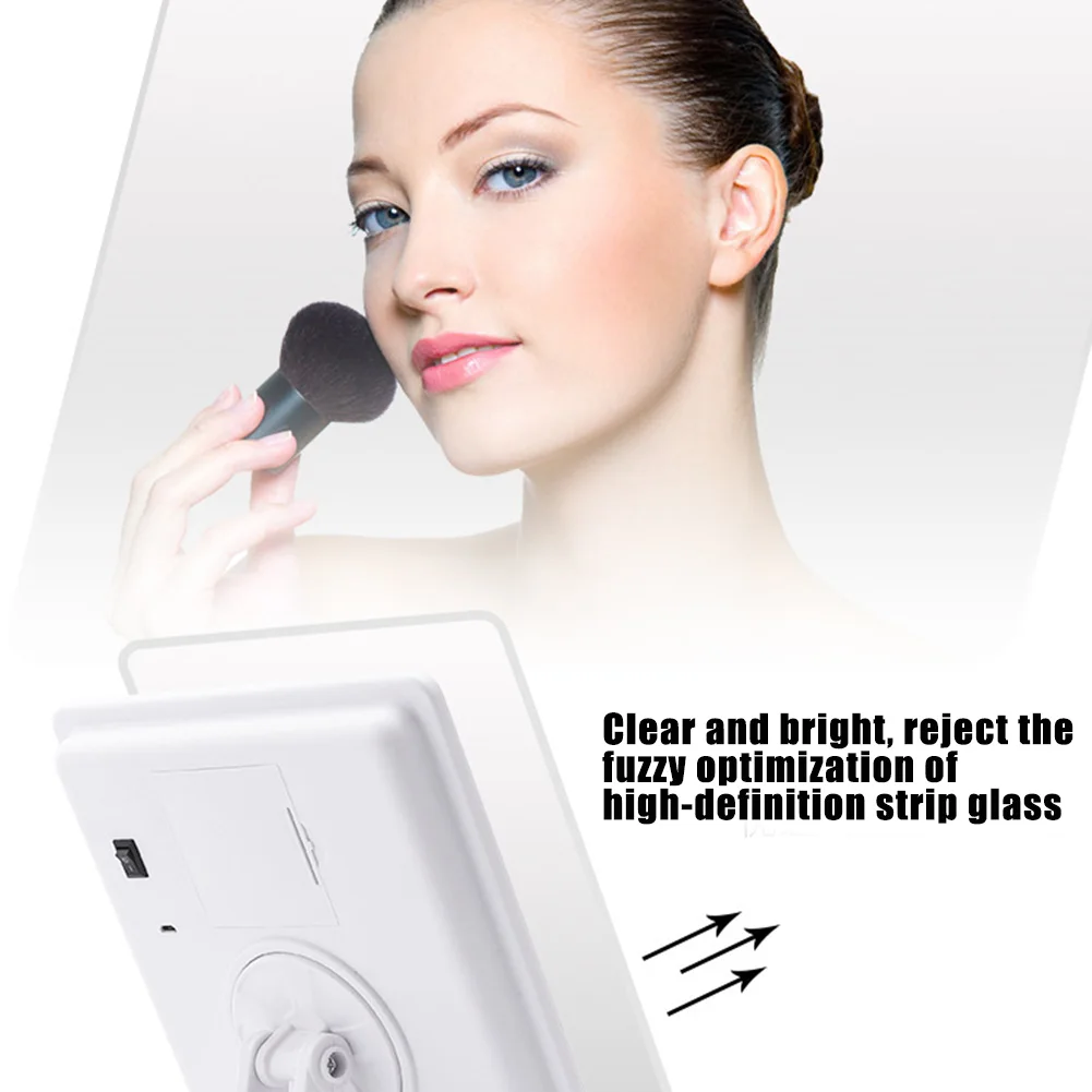 LED Lights Makeup Mirror with 4 Bulbs TouchScreen Adjustable Brightness Cosmetic Mirror 25.5 x 18.7cm Mirrors with light Makeup