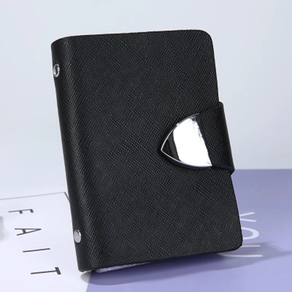 ID Credit Card Wallet Unisex Vintage Cash Holder Organizer Case Box Card Pack Cheap Business Credit Card Holder Package - Цвет: black