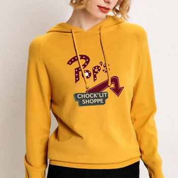 

Riverdale The new female sweaters Nice color sweaters popular casual wear keep warm fans youth action loose have a hat