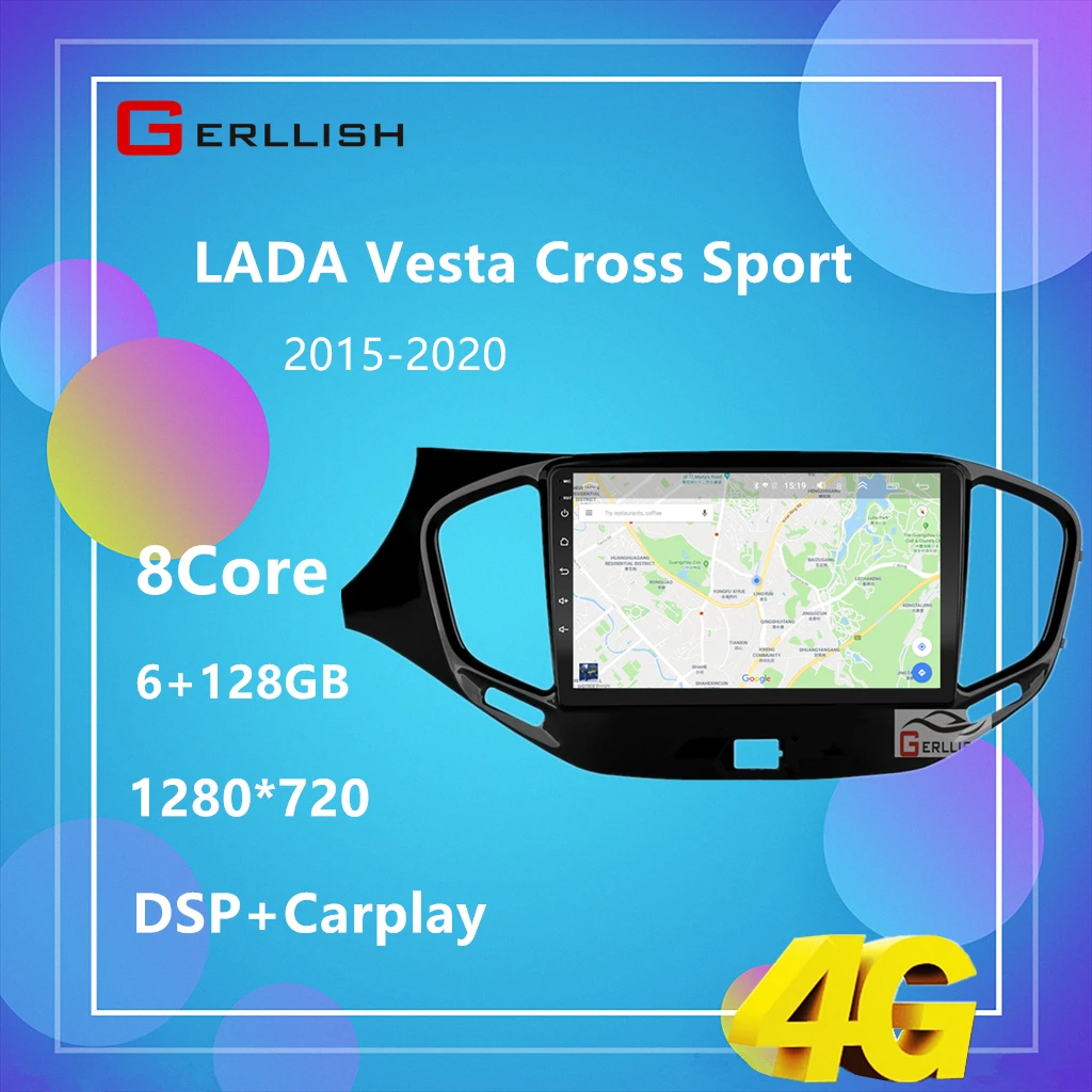 Gerllish android For LADA Vesta Cross Sport 2015-2020 Car Radio Multimedia Video Player gps Navigation No 2din 2 din dvd | Автомобили и