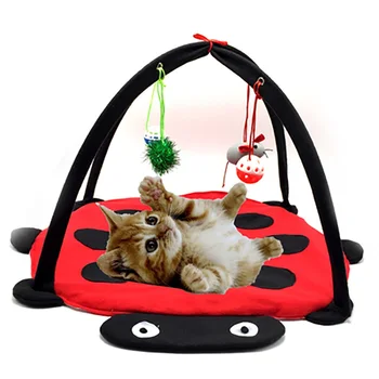 

Pet Cat Funny Hammock Bed and Toy Kitten Cat Play Sleeping Furniture Tent Balls Cat Play House Kennels For Cats In-Outdoor