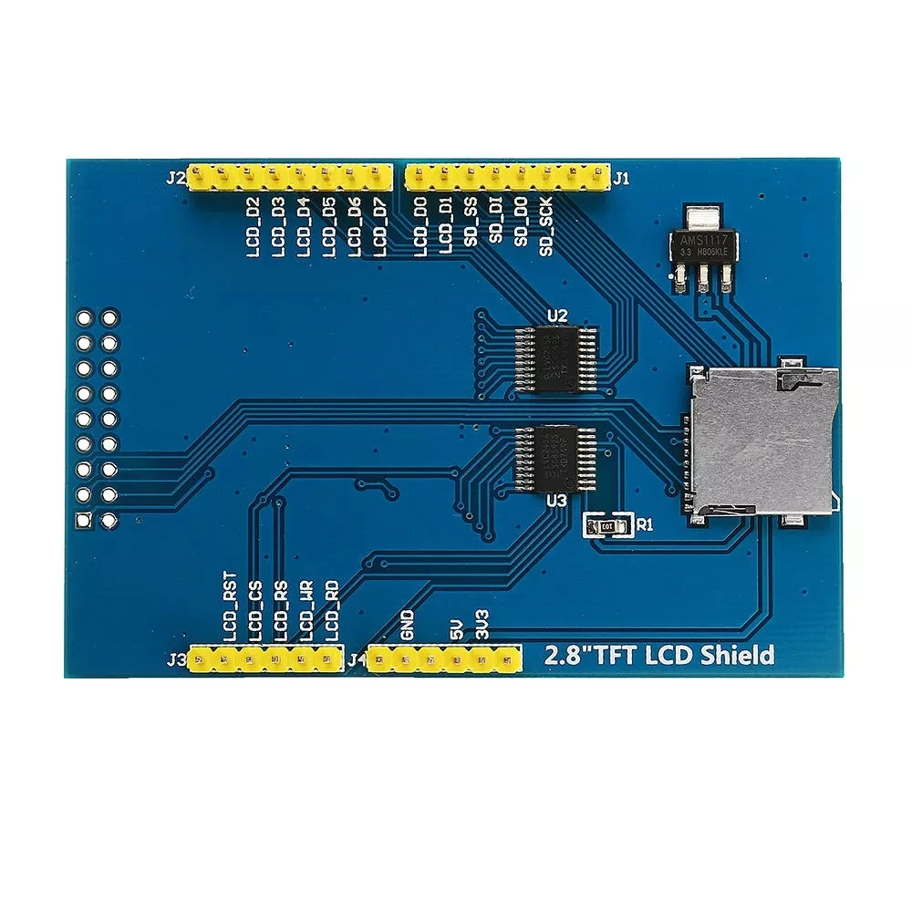 2.8 tft lcd touch shield module for arduino blue made in china