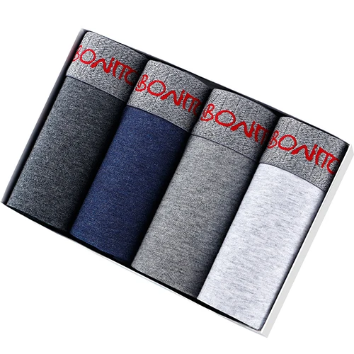 B6 4pack 1 4 шт. боксерские шорты, мужские боксеры, хлопковые трусы, мужское нижнее белье, мужское сексуальное нижнее белье, мужские трусы боксеры, мужские боксеры, 9xl много, Длинный топ - Цвет: B6 4pack 1