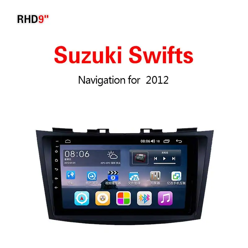 Lionet gps навигация для автомобиля Suzuki Swifts 2012 9 дюймов RS2008X - Размер экрана, дюймов: 4G8core32G
