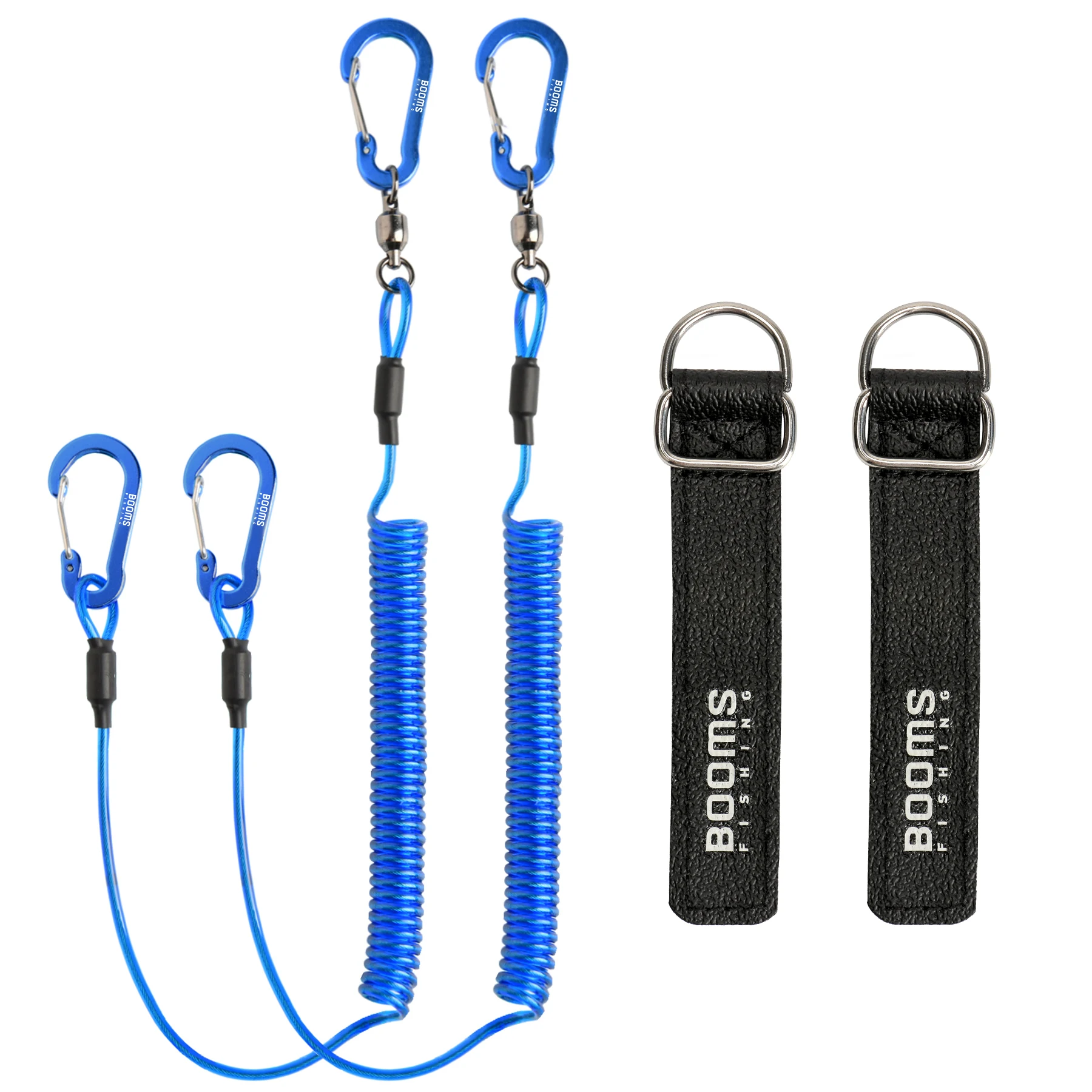 Heavy Duty Elastic Fishing Rod Tether Strap Set - 4pcs