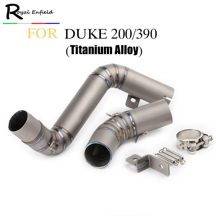 Средняя выхлопная труба мотоцикла для DUKE 200 390 2012-2016 titanium сплав Соединительная