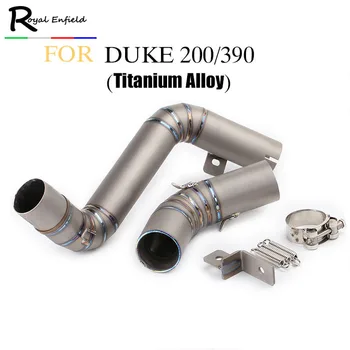 

Motorcycle Exhaust middle pipe for DUKE 200 for DUKE 390 2012-2016 titanium alloy link pipe good quality fit for 51mm exhaust