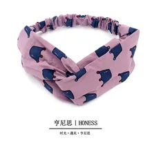 Детская лента для волос в Корейском стиле для маленьких девочек; хлопковая повязка с принтом короны; милые аксессуары для волос; C181