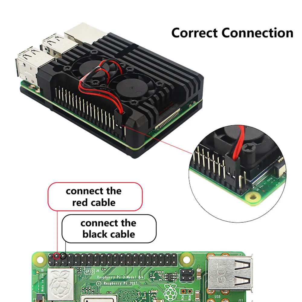 Корпус из алюминиевого сплава для Raspberry Pi 4 B модель черный с двойные вентиляторы охлаждения защитный теплоотвод/таблетки& Amp