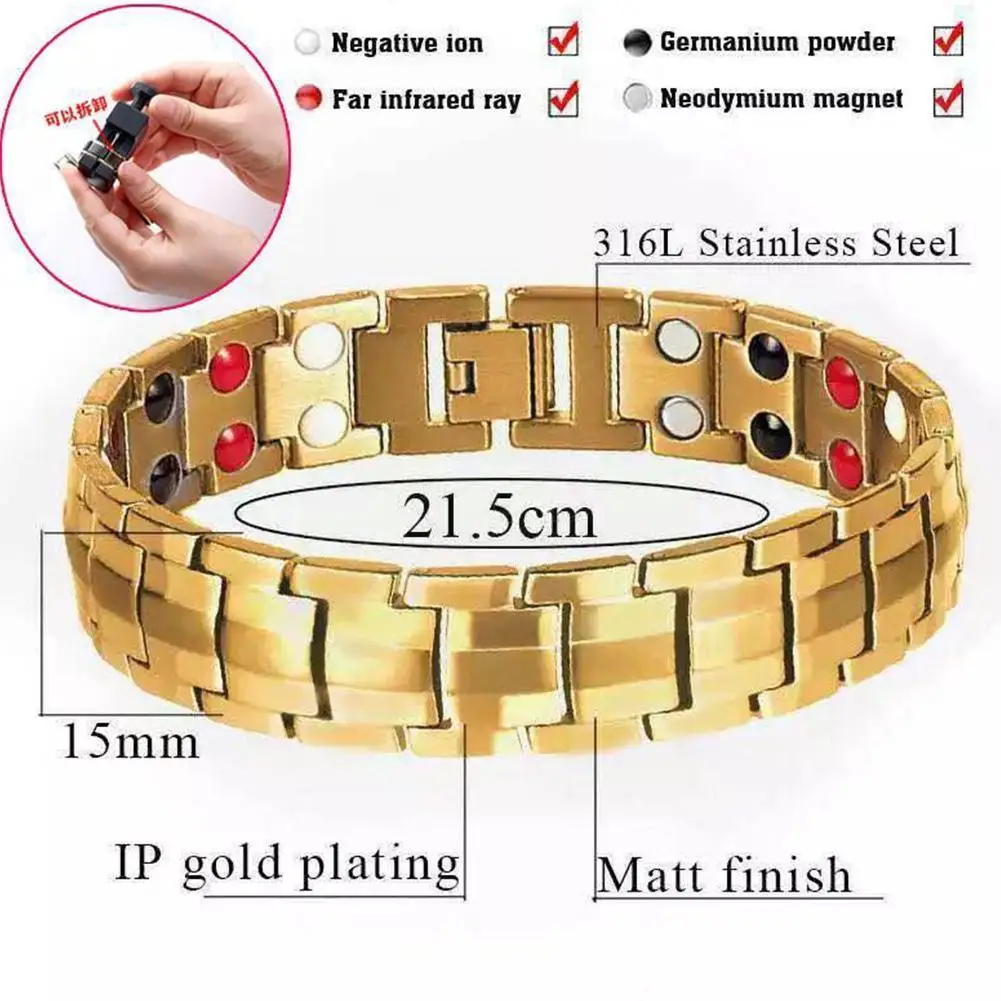 Double Row Magnet Bracelet Negative Ion Fashion All-match Magnetic Jewelry Men's J0r7 | Украшения и аксессуары