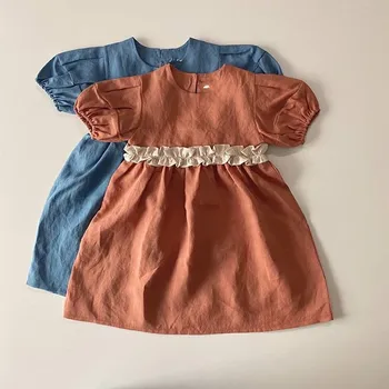 

Owligbaby 2020 Spring Girls Dress Cotton Children Clothes Dress Wholesale