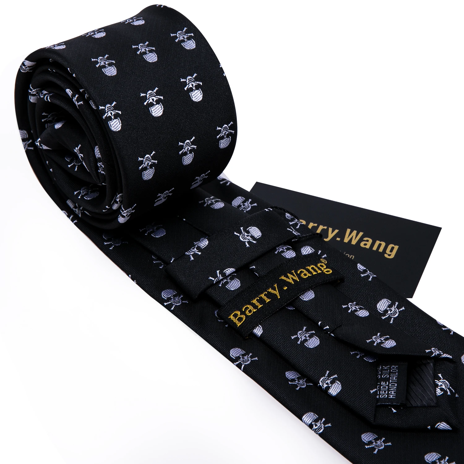 Brown Skull Fashion Men Tie Necktie Gravat Handkerchief Cufflinks Set Silk  Ties For Men Suit Party Business Gift Barry.Wang - AliExpress