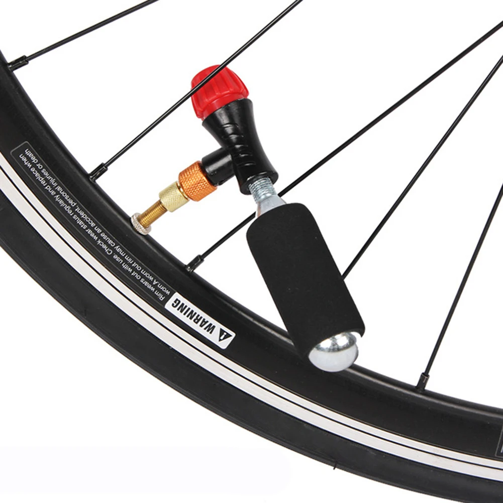 Mountain Bike Mini Air Pump Valve Head Inflator CO2 Gas Bottle Insulated Sleeve Bike Mini Air Pump Valve Head Inflator CO2 Gas B