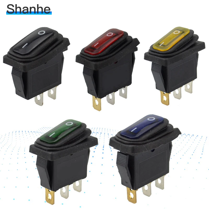 

KCD3 New On Off Rectangle Long Rocker Switch with Waterproof IP67 Cover Car Dash 3PIN/2Pin