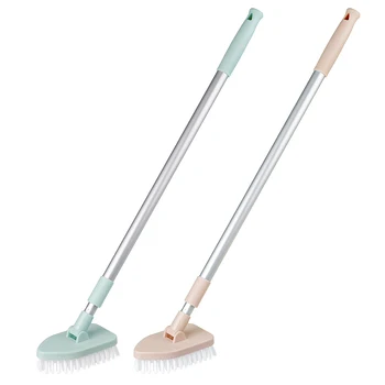 

Bathroom Wall Floor Scrub Brush Long Handle Cleaning Brush Shower Tile Cleaning Tool with Extension Handle Adaptive Brush