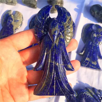 

Natural Stone Lapis Lazuli Crystal Hand Made Carved Angel Crystal Fashion Carved Figurine Gifts