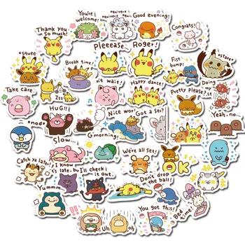 

50pcs Pikaqiu Stickers Cartoon Graffiti Sticker Stickers For Laptop Luggage Skateboard Phone Eason Sticker DIY Scrapbooking