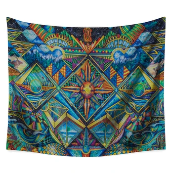 

Psychedelic Tapestry Wall Hanging Aesthetic Trippy Hippie Tapestries Beach Towel Shawl Throw Sheet Bohemian Home Room Decor