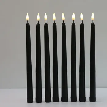 1PCS 28CM Yellow /warm white flashing LED Candles Flameless Realistic Taper Candles For Valentine's Day Dinner Party Decoration 1